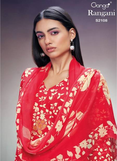 Rangani 2108 By Ganga Printed Cotton Silk Dress Material Catalog Catalog